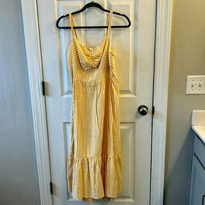 Skies Are Blue Yellow Striped Dress